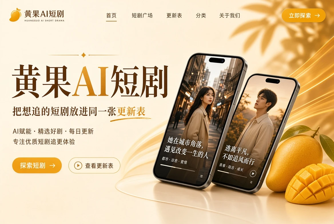 黄果短剧品牌页视觉